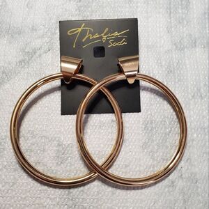 Thalia Sodi Gold Hoop Earrings Boho Bohemian Hip Hop 90s 80s 00s 2000s NEW NTW